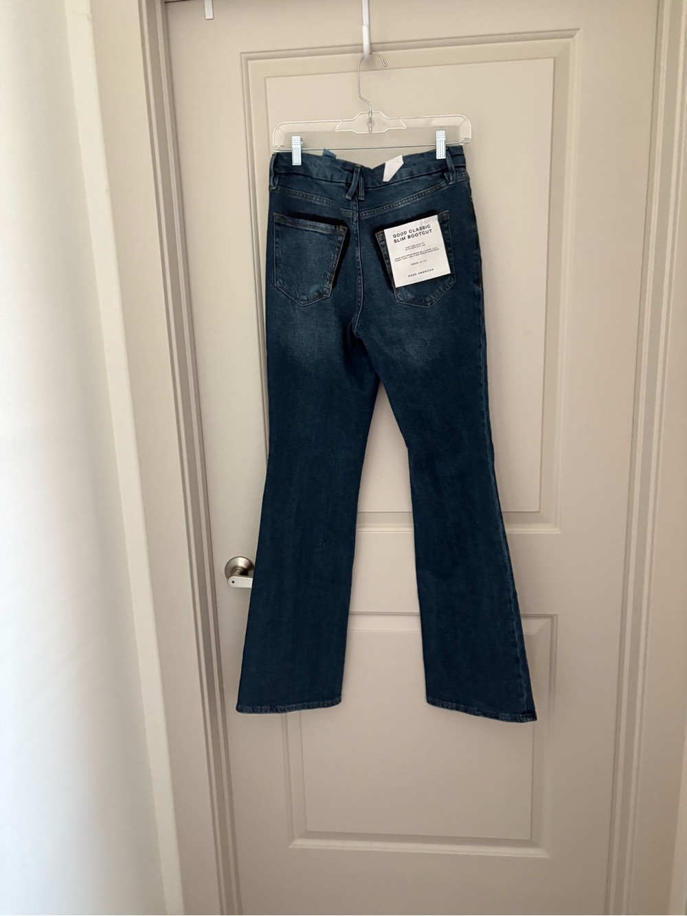 Good American Dark Wash High-Rise Slim Bootcut NWT size 28/6 - Picture 7 of 8